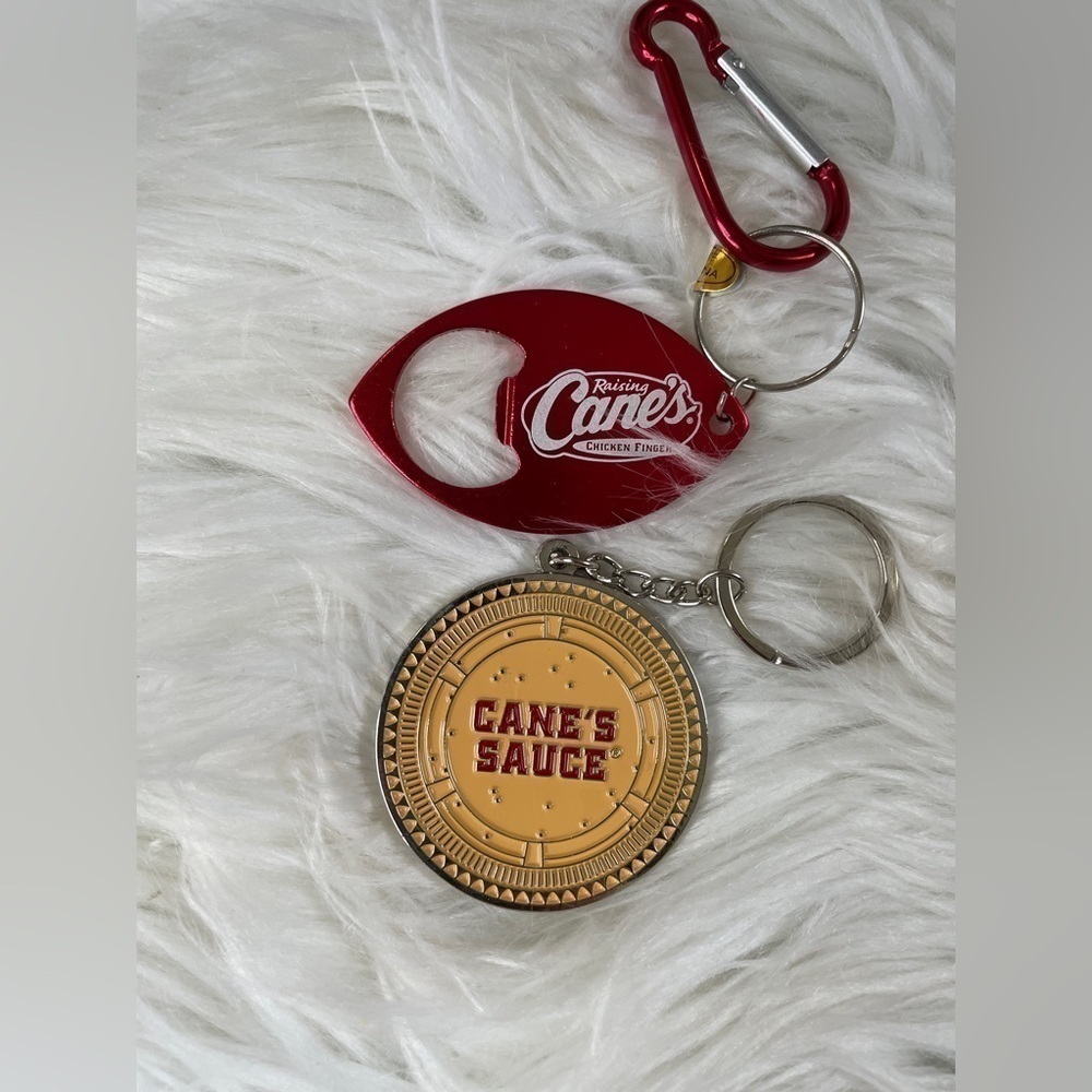 Pack of 2 Cane’s chicken keychains